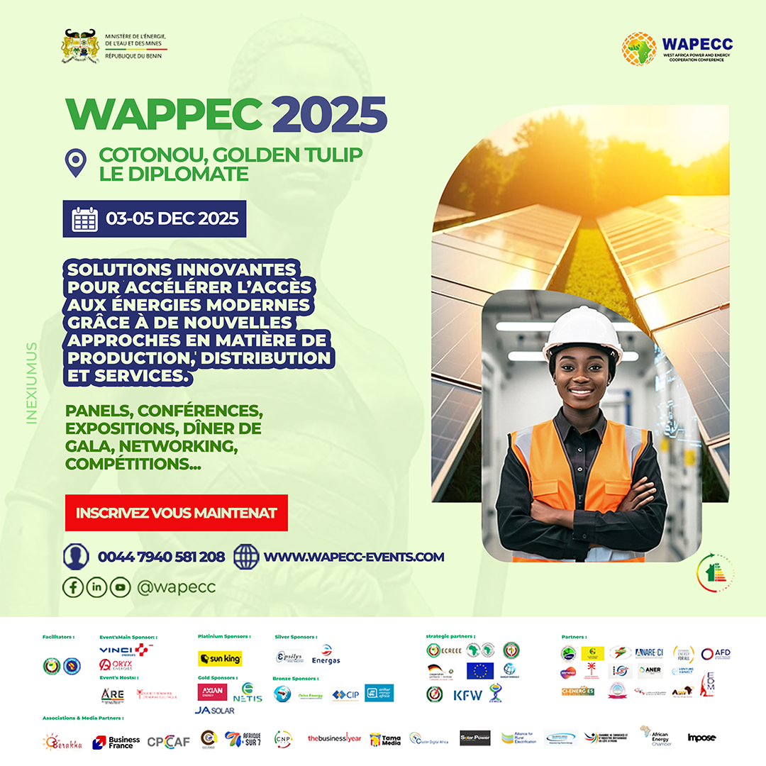 Cotonou accueille la troisième édition de WAPECC, rendez-vous régional sur l’énergie