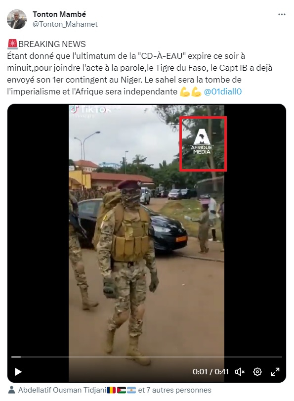 Fake news soldats Burkinabe au Niger